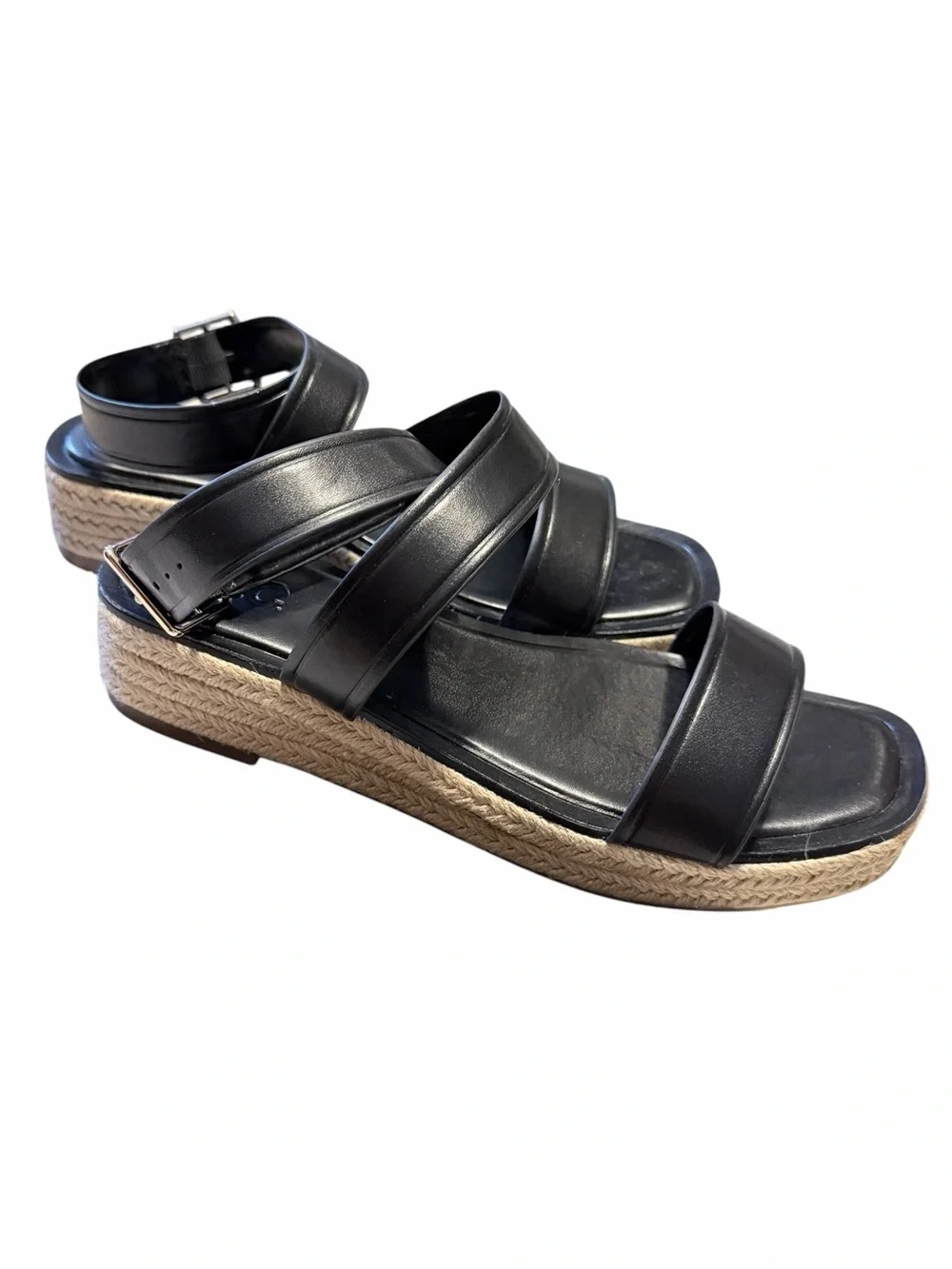 🌟🌼NIB INC International Concept Havilahp Black Tan Wedge Flatform Women Sandals